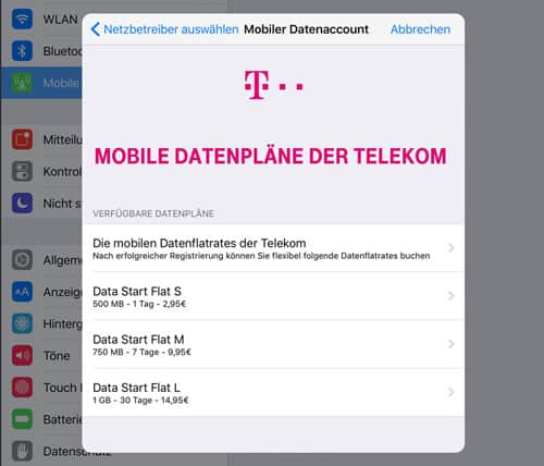 Apple-SIM eSIM Telekom