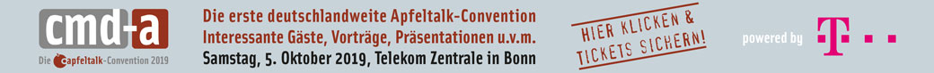 cmd-a die Apfeltalk-Convention 2019 - Tickets hier klicken