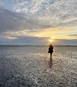 Sonnenuntergang im Wattenmeer 