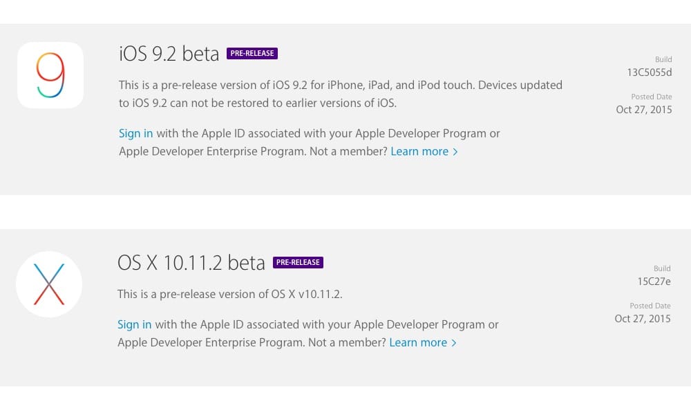 Apple veröffentlicht erste Entwickler-Betas von iOS 9.2, OS X 10.11.2 & Xcode 7.2