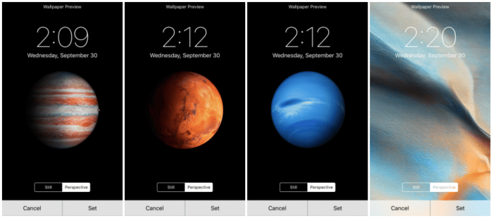 iOS 9 Beta 3 Hintergrundbilder