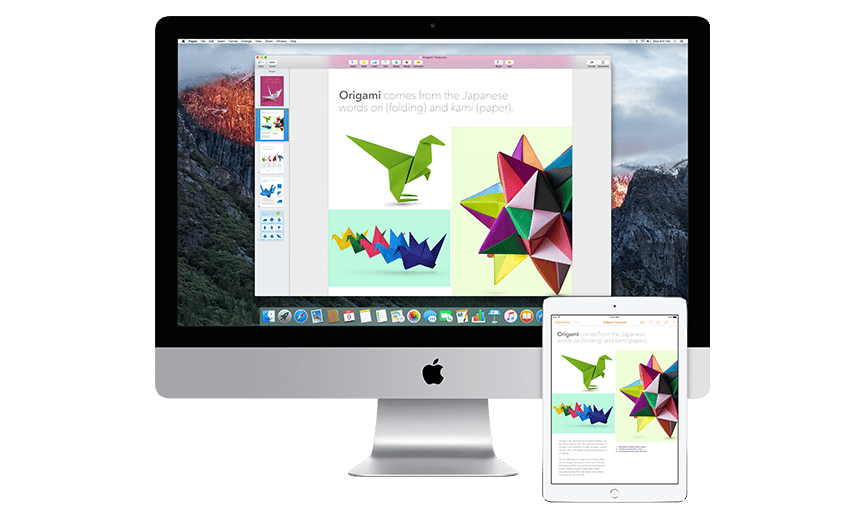 Apple optimiert Pages, Numbers und Keynote für iOS 9 & OS X El Capitan
