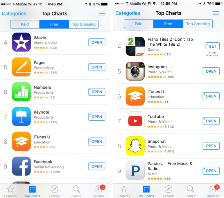 App Store Charts