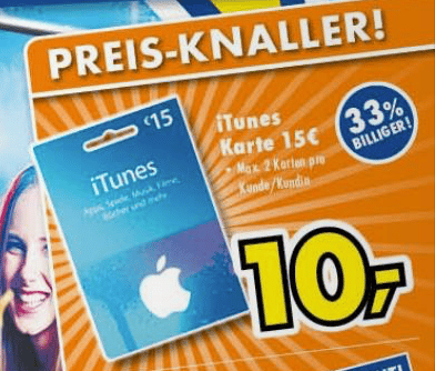 iTunes-Karte Euronics XXL