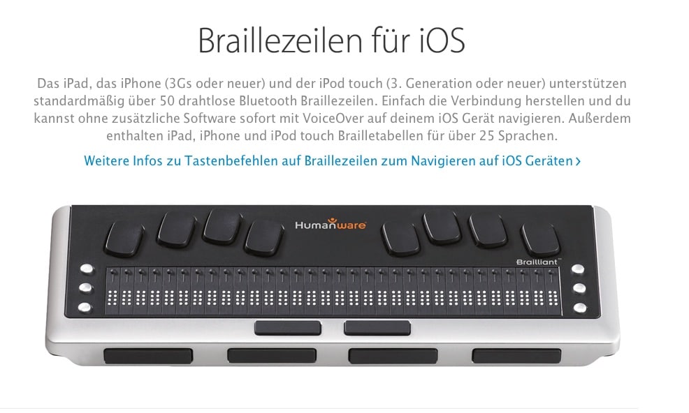 Apple Stores sollen Anfang 2016 barrierefreie Zubehörprodukte ins Sortiment aufnehmen