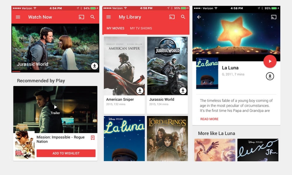 iOS-App „Google Play Filme & Serien“ jetzt mit AirPlay- und Mobilfunk-Streaming