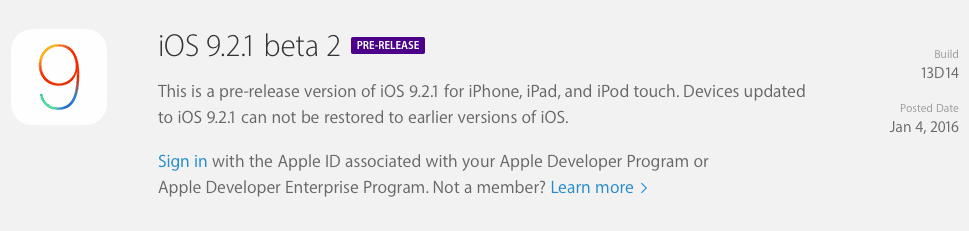 iOS 9.2.1 Beta