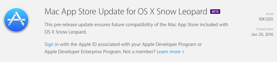 OS X Snow Leopard Mac App Store