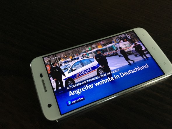 Die Tagesschau-App lieferte auf dem FullHD-Schirm ein gutes Bild ab.