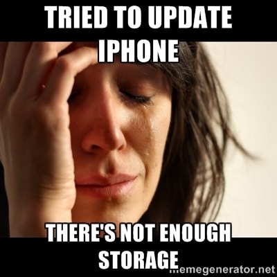 iPhone Speicherplatz Meme