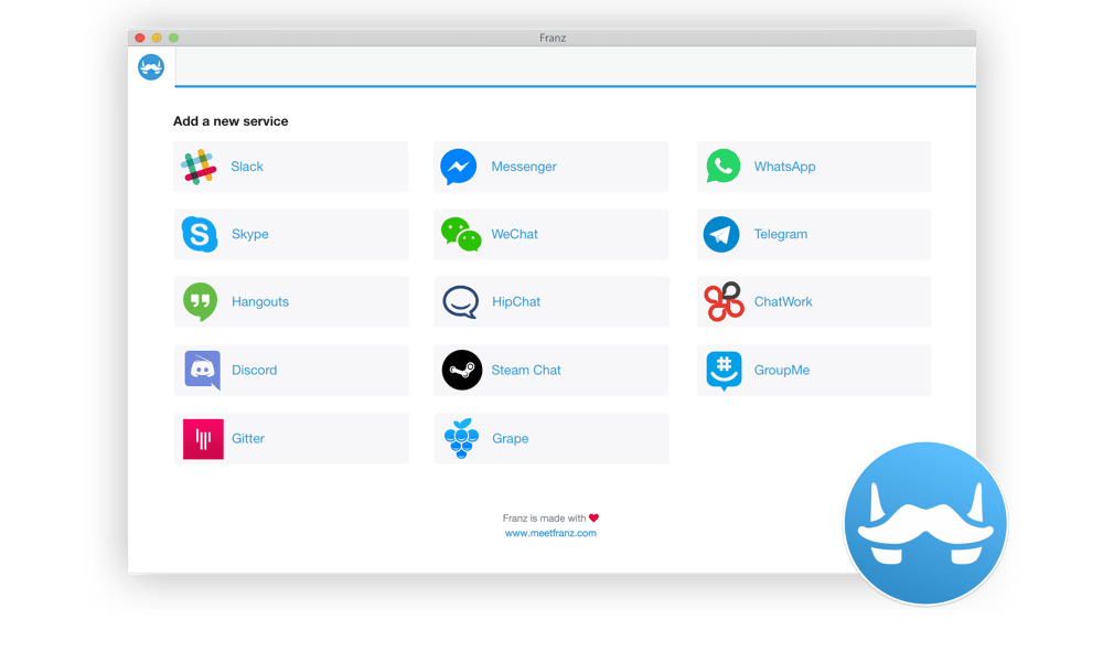 Facebook, WhatsApp, Telegram, Hangouts & Co: Messenger-App „Franz“ in neuer Version erschienen