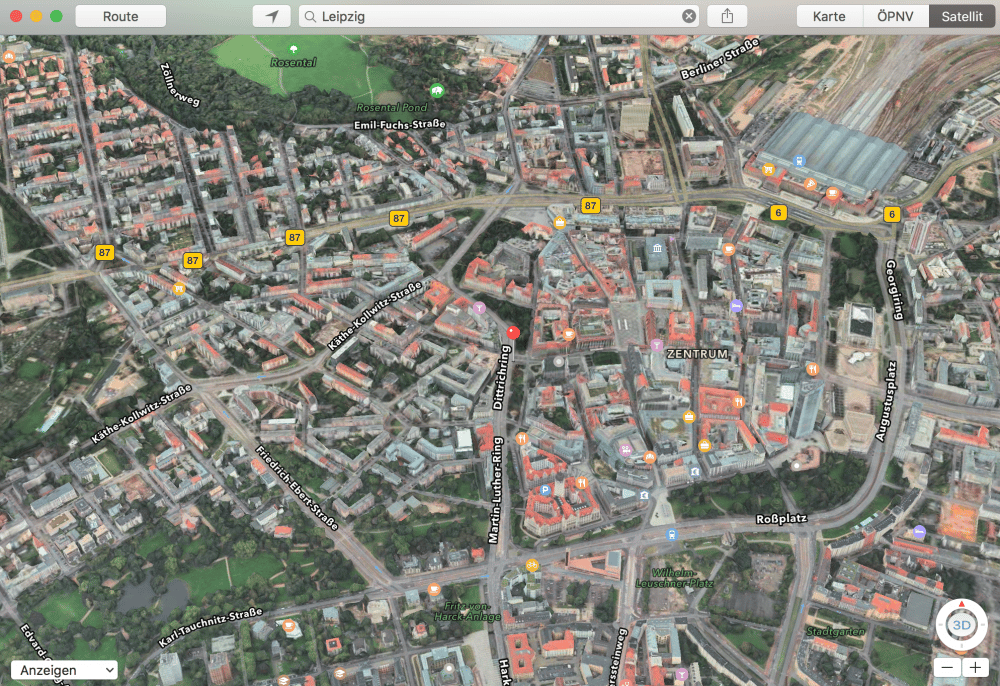 Apple Maps: Leipzig in 3D-Flyover verfügbar