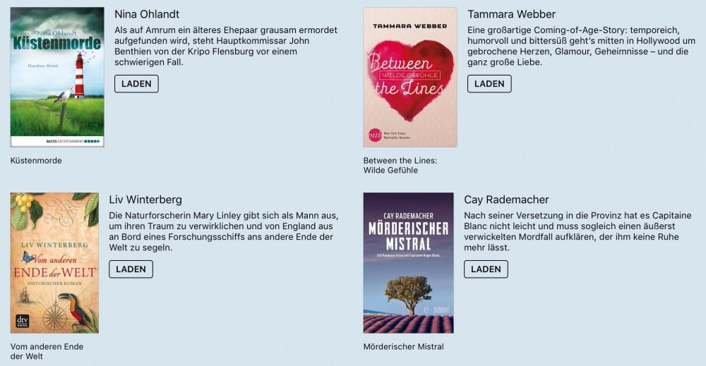 iBooks Entdecke neue Autoren