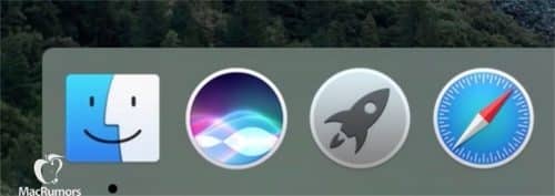 Bild von möglichem Siri Icon im Dock