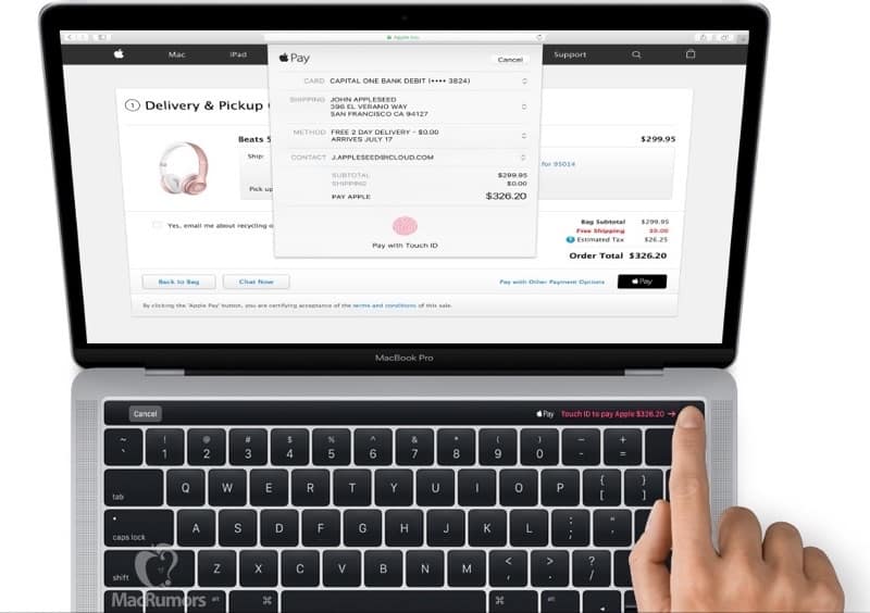 MacBook Pro Touch ID Apple Pay