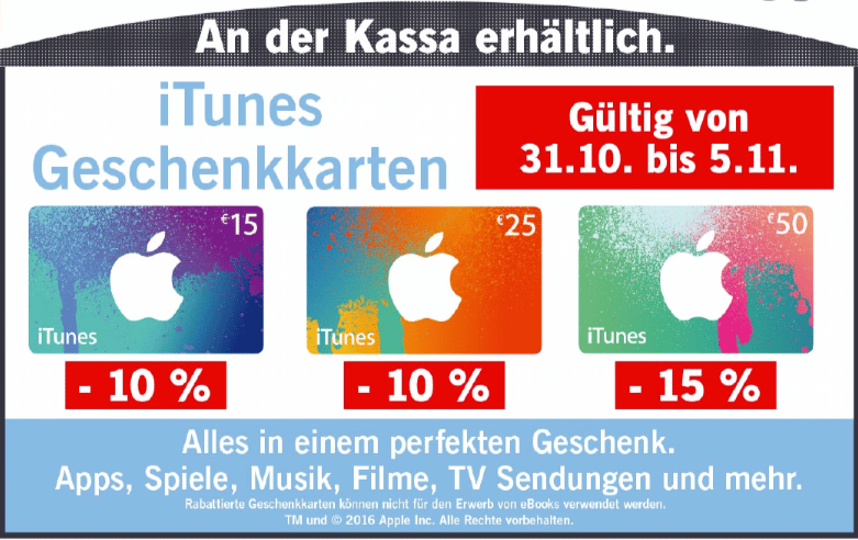 iTunes-Guthaben Lidl