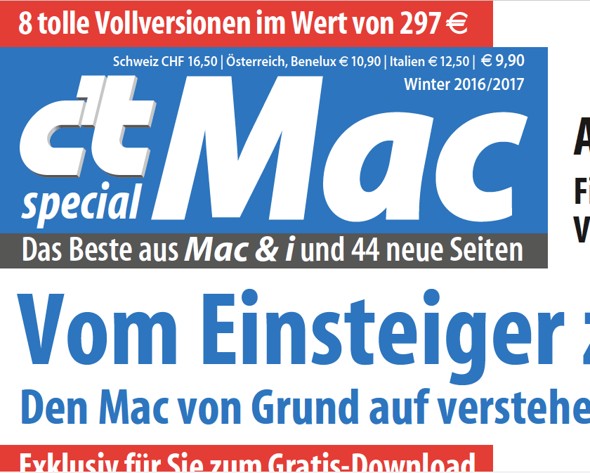 [Gewinnspiel beendet] 10x Sonderheft „c’t Mac – Vom Einsteiger zum Profi“