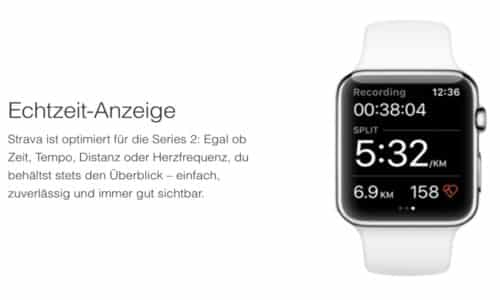 Strava mit Apple Watch Series 2 Unterstützung
