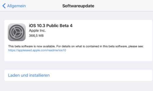 iOS 10.3 und macOS 10.12.4 Beta 4 veröffentlicht
