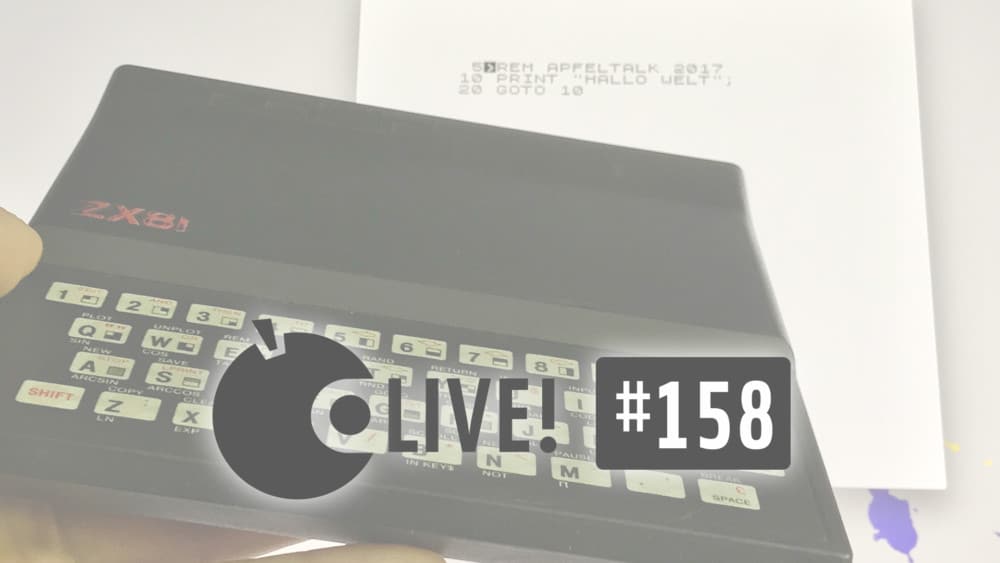 Apfeltalk LIVE! #158 – Retro-Sendung – Anfänge der Programmierung, 26.5., 19 Uhr