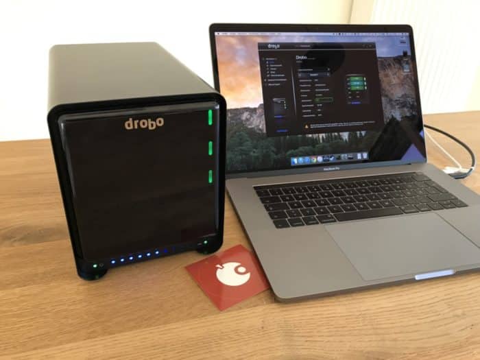 Drobo 5D3 am MacBook Pro 2016.