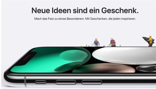 Apple Sonderseite für Weihnachten 2017