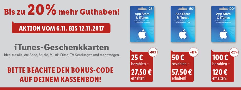iTunes-Karten Lidl