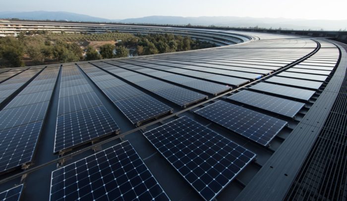 Apple Park Solaranlage erneuerbare Energie