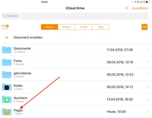 iCloud-Drive - Pages