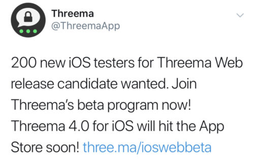 Threema Web Beta Aufruf