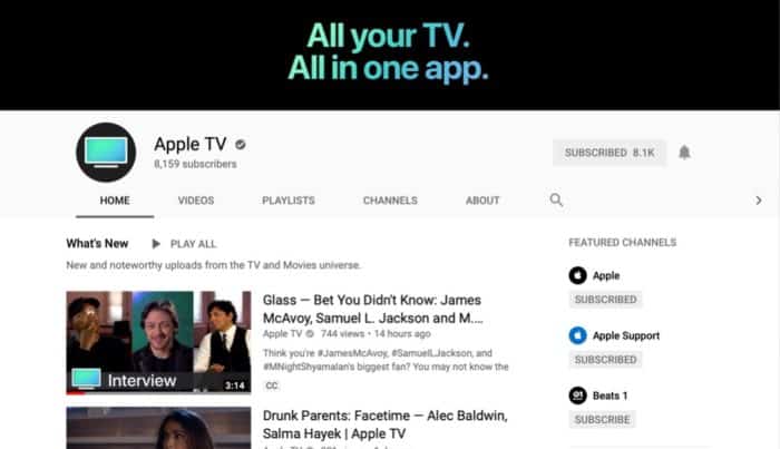 Apple TV YouTube