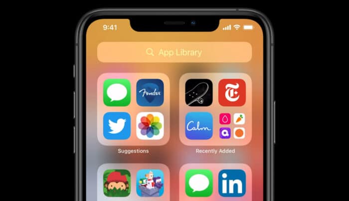 iOS 14 App Library