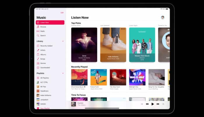 iPadOS 14 Musik