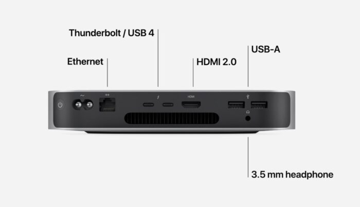 Mac mini 2020 M1 Anschlüsse Mac mini 2020 M1 Anschlüsse