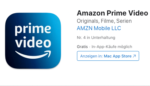 Amazon Prime Video jetzt mit nativer App im Mac App Store