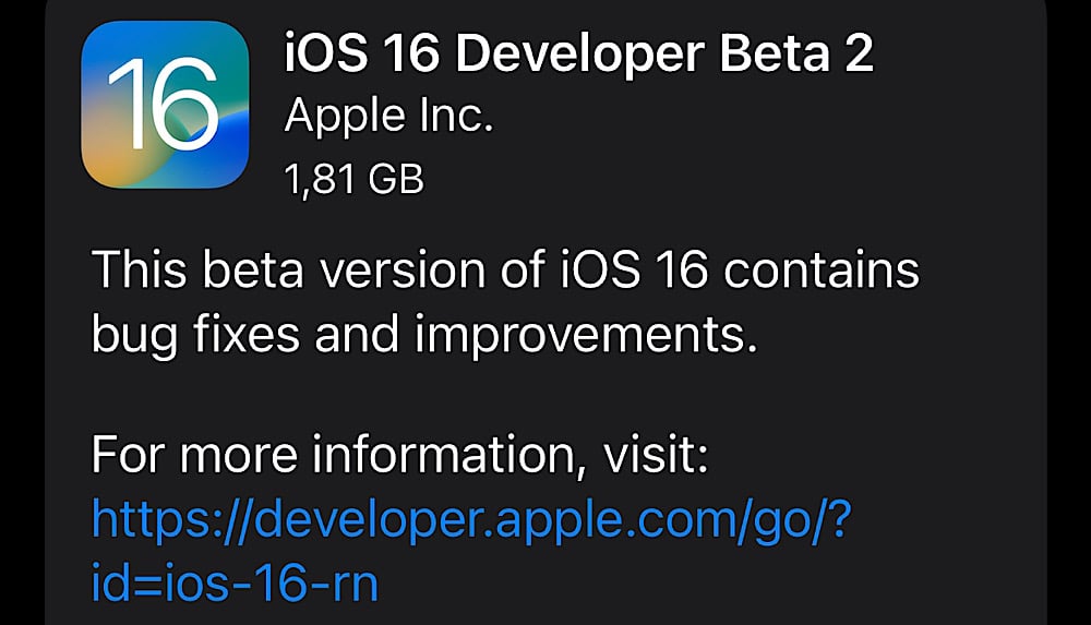 Beta 2 von iOS / iPadOS 16, macOS 13 und mehr veröffentlicht