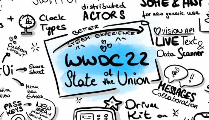 Software Entwicklerin visualisiert die WWDC22