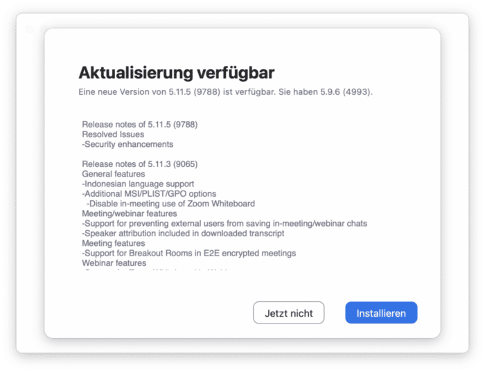 Update für Zoom stopft kritische Sicherheitslücke Update für Zoom stopft kritische Sicherheitslücke