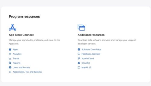 Apple Developer Portal erhält neues Design