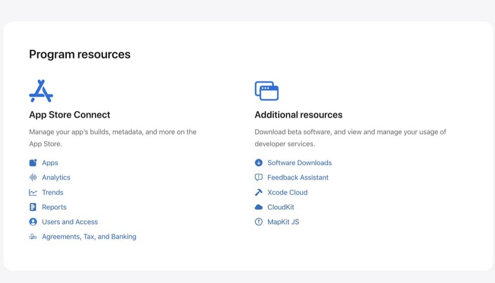 Apple Developer Portal erhält neues Design