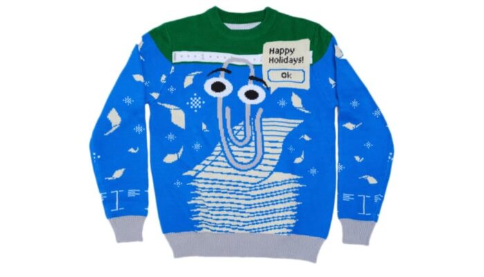 Microsoft Ugly Christmas Sweater Clippy