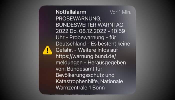 Warntag Cell Broadcast