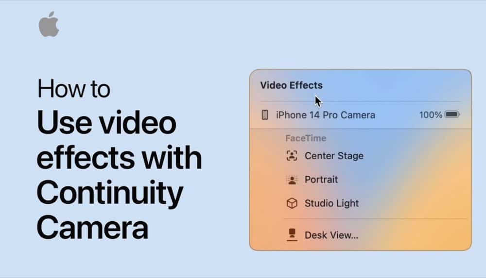 Continuity Camera: Apple erklärt Funktionsweise