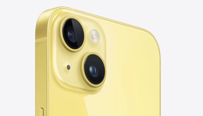 Hello Yellow eingestellte Apple-Produkte