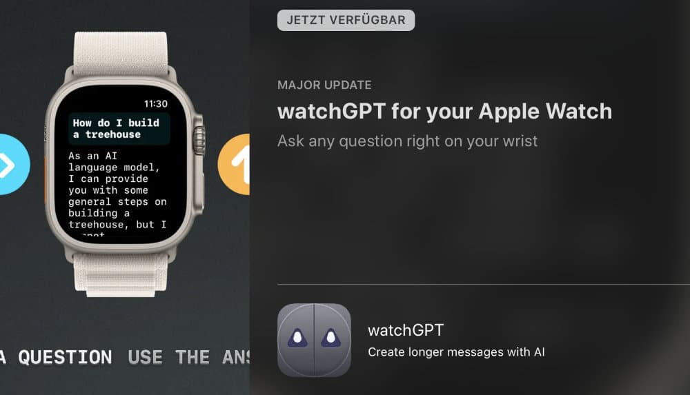 ChatGPT auf der Apple Watch