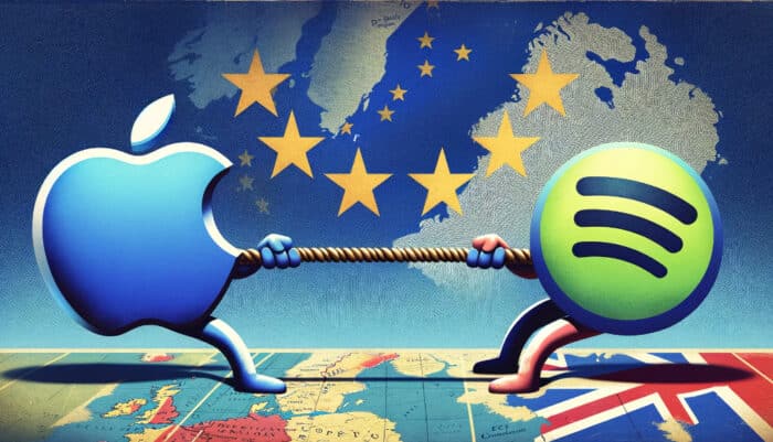 Apple's DMA-Konformität EU-Strafe gegen Apple Spotify Preisinformationen EU Spotify Connect und Apple Streit