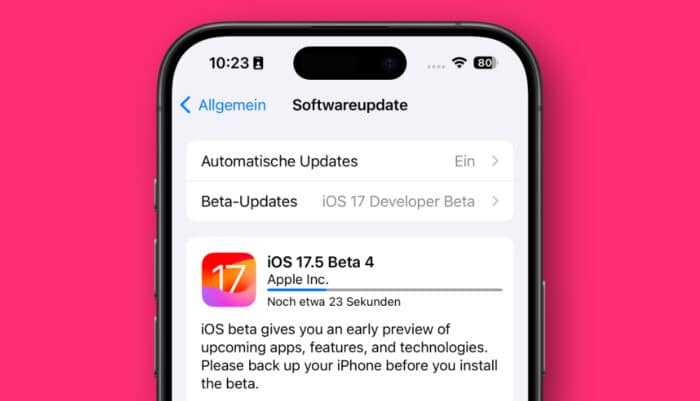 Vierte Beta von iOS 17.5