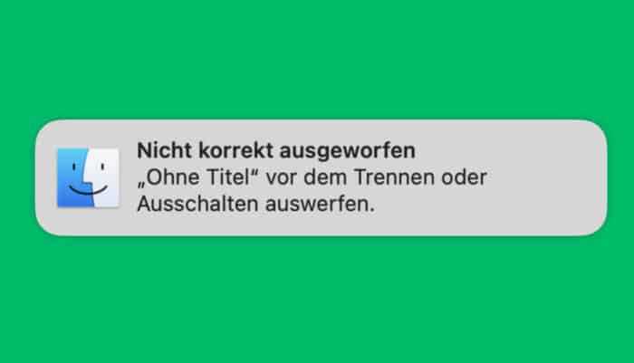 macOS Terminal-Befehl "nicht korrekt ausgeworfen" deaktivieren