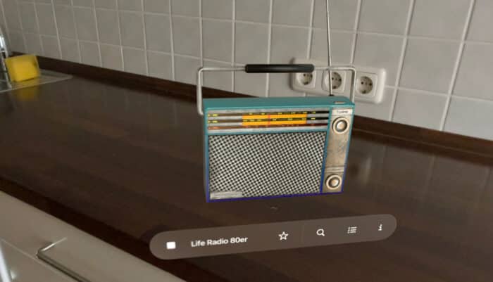 Spatial Radio App für Vision Pro