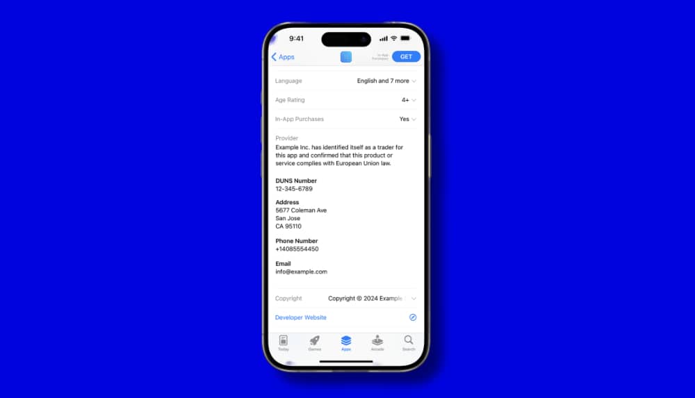 EU App Store Entwicklerkontakt EU App Store Entwicklerkontakt